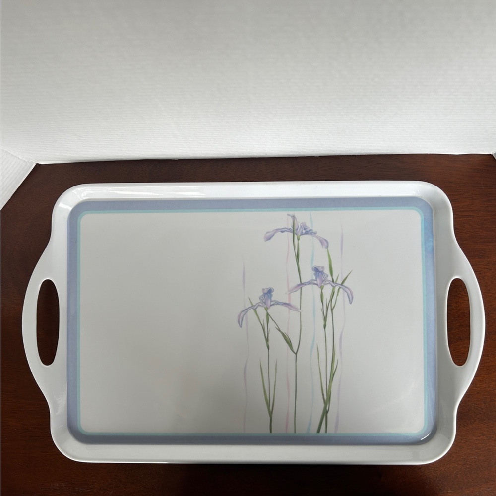 Corelle Coordinates 11.5" x 19" Melamine Serving Tray Shadow Iris